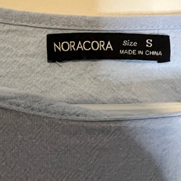 Nora Cora Light Blue Daisy Blouse small - Picture 3 of 7